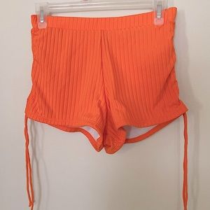 Orange Scrunch Shorts